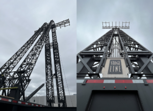 HYRIG Screen support trailer setup